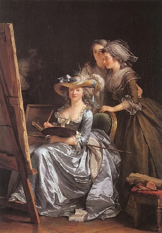 Labille-Guiard, Adelaide Self-Portrait with Two Pupils Sweden oil painting art